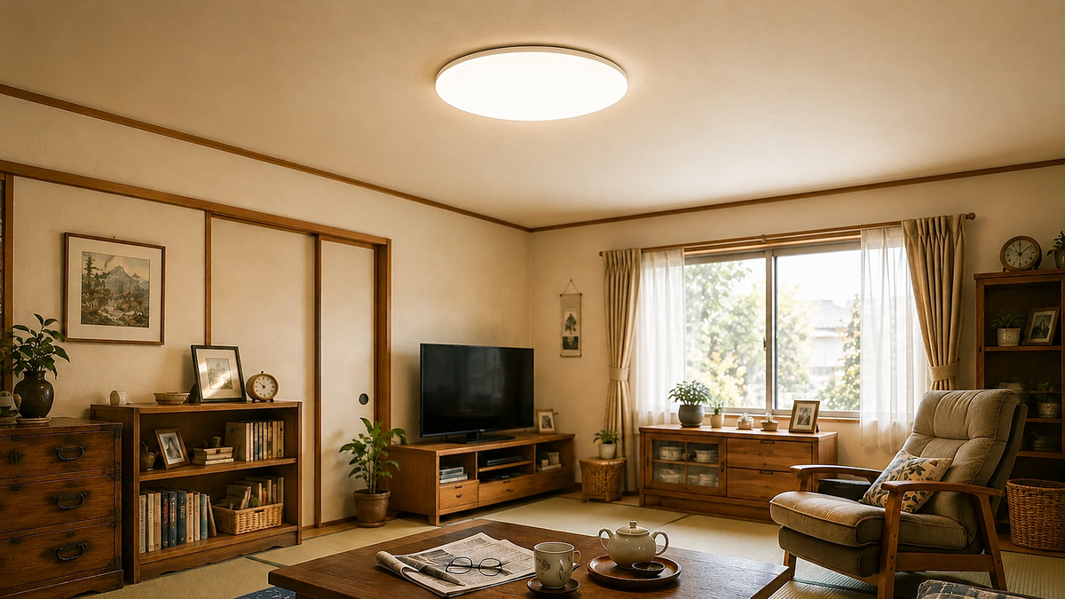 高齢の親世代の部屋の照明｜年齢と明るさ・まぶしさの考え方