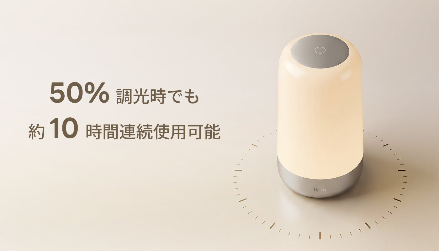 コードレスで、夜をもっと自由に